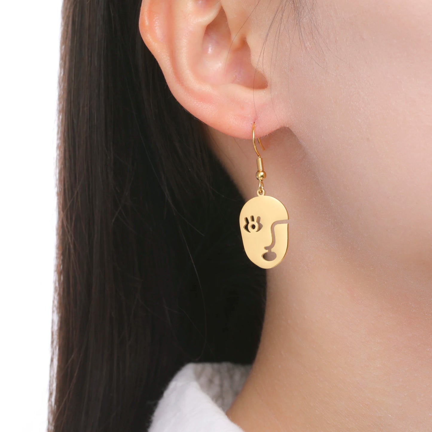 NOVO – Abstract Face Art Statement Earrings