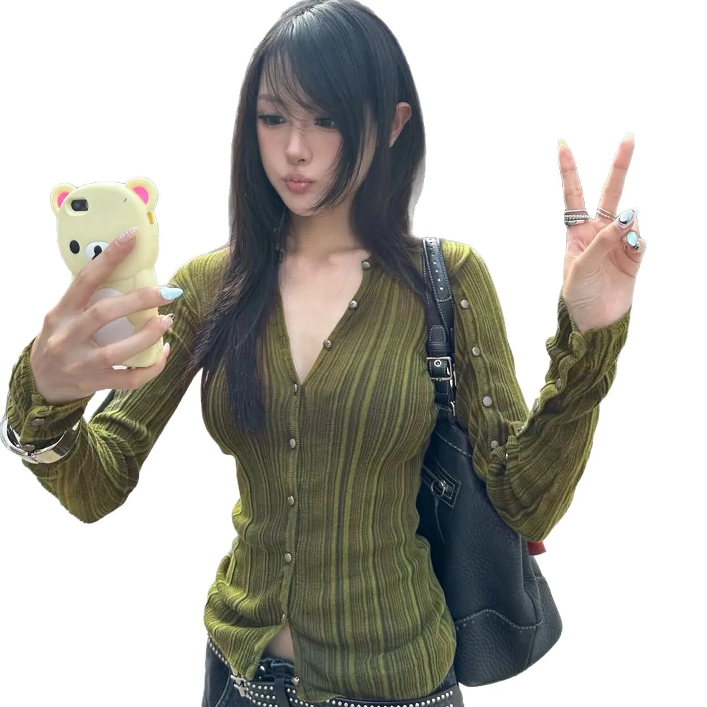 NOVO – Elegant Ribbed Cardigan